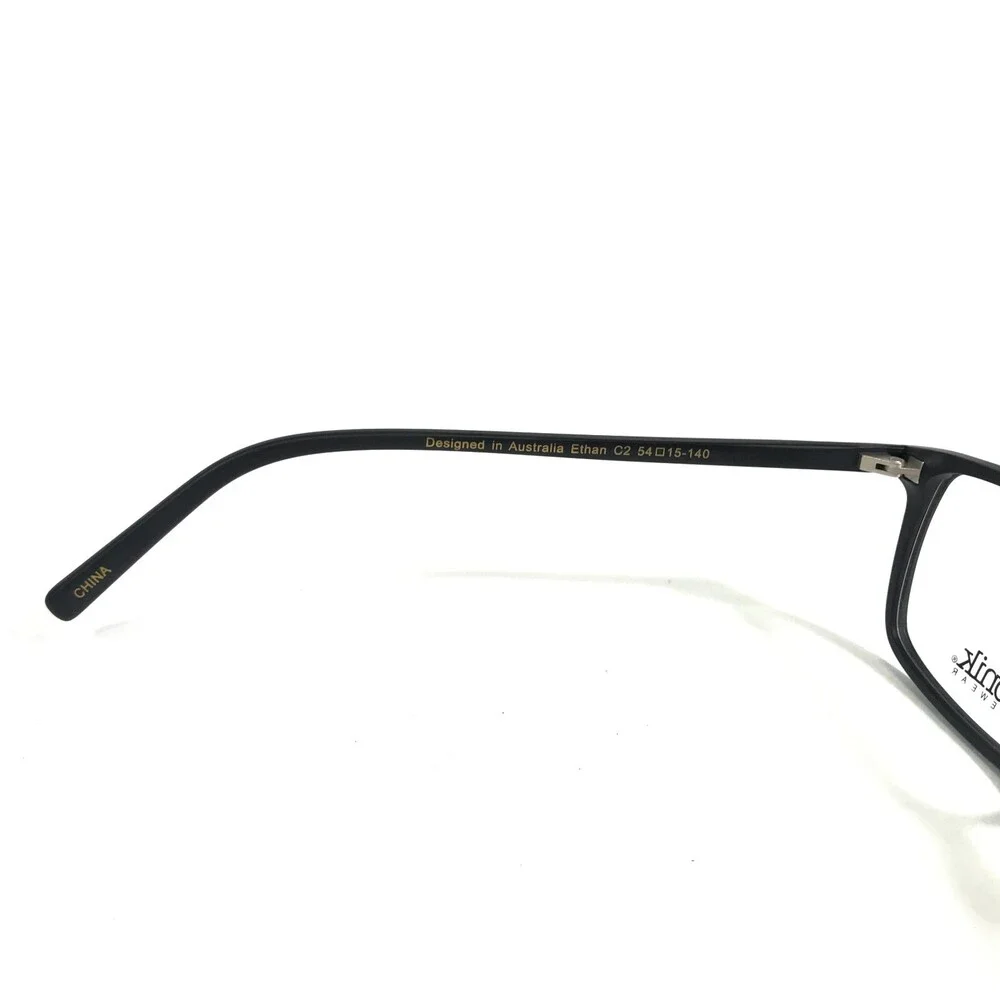Iconik Eyeglasses Frames Ethan C2 Black Square Full Rim 54-15-140